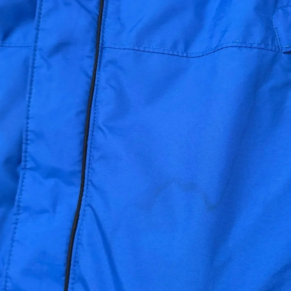 Columbia Youth 14/16 Zip/Snap Button Winter Thick Outdoor Jacket Blue Nylon